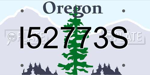I52773S Oregon License Plate
