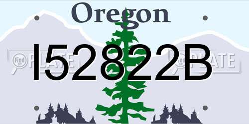 I52822B Oregon License Plate