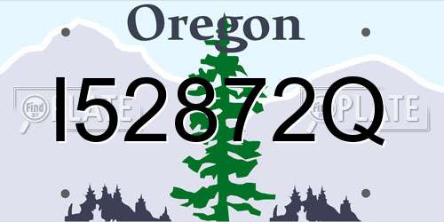 I52872Q Oregon License Plate