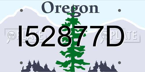 I52877D Oregon License Plate