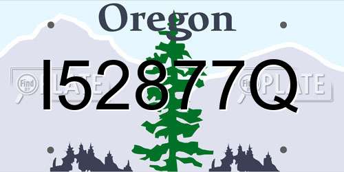 I52877Q Oregon License Plate