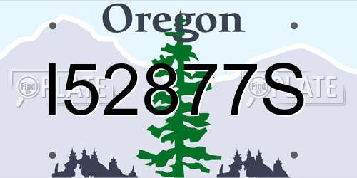 I52877S Oregon License Plate