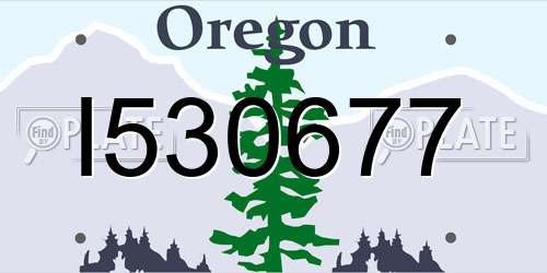 I530677 Oregon License Plate