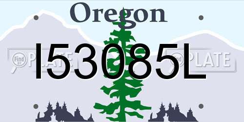 I53085L Oregon License Plate