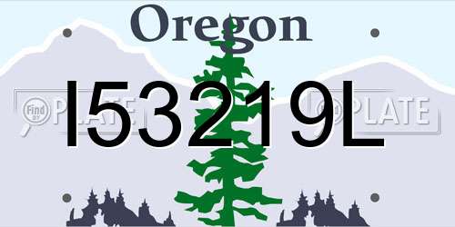 I53219L Oregon License Plate