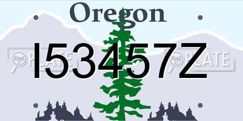 I53457Z Oregon License Plate