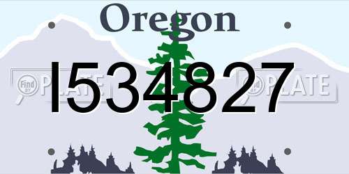 I534827 Oregon License Plate