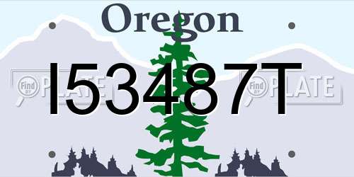 I53487T Oregon License Plate