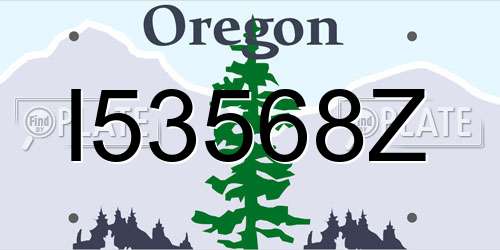 I53568Z Oregon License Plate