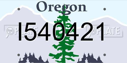 I540421 Oregon License Plate