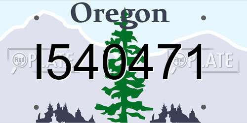 I540471 Oregon License Plate