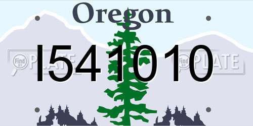 I541010 Oregon License Plate