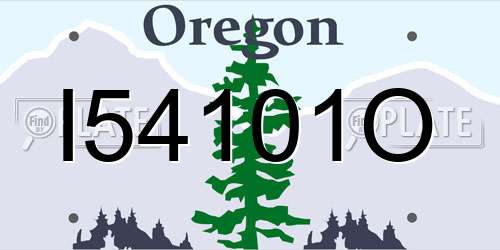 I54101O Oregon License Plate