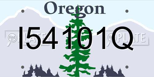 I54101Q Oregon License Plate