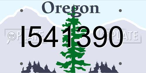I541390 Oregon License Plate