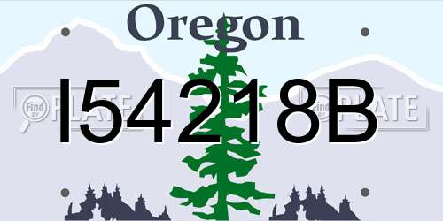 I54218B Oregon License Plate