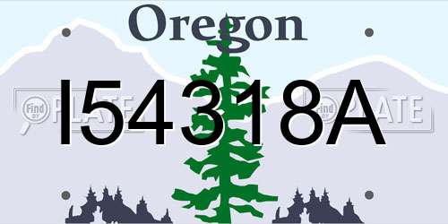 I54318A Oregon License Plate
