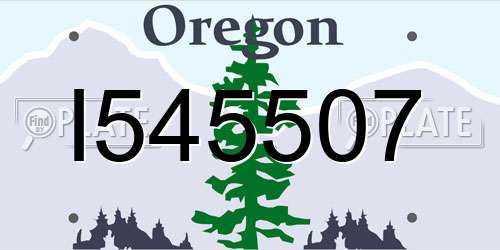 I545507 Oregon License Plate