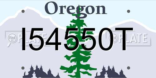 I54550T Oregon License Plate