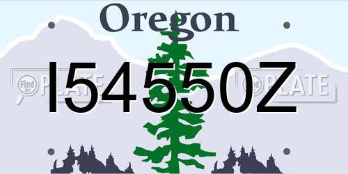 I54550Z Oregon License Plate