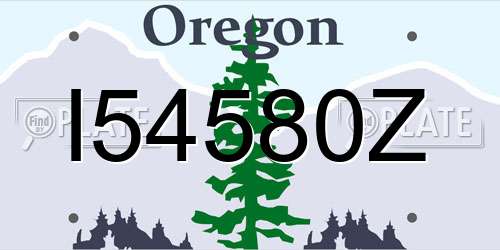 I54580Z Oregon License Plate
