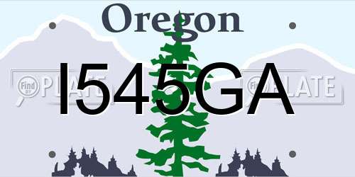 I545GA Oregon License Plate