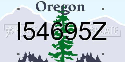 I54695Z Oregon License Plate