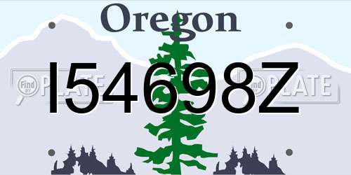 I54698Z Oregon License Plate
