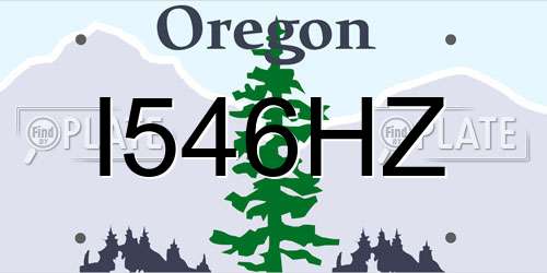 I546HZ Oregon License Plate