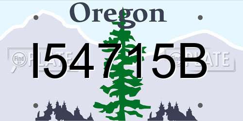 I54715B Oregon License Plate