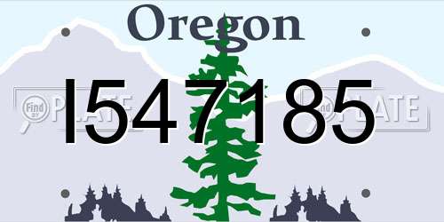I547185 Oregon License Plate