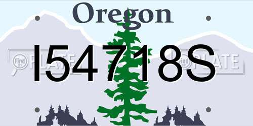 I54718S Oregon License Plate