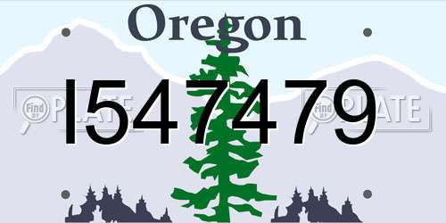 I547479 Oregon License Plate