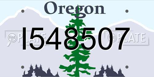 I548507 Oregon License Plate