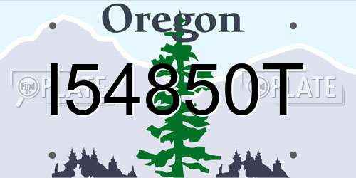 I54850T Oregon License Plate