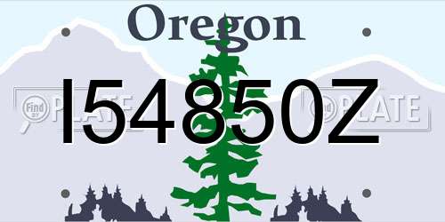 I54850Z Oregon License Plate