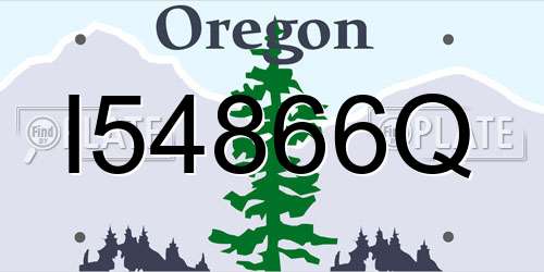 I54866Q Oregon License Plate