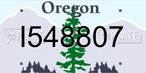 I548807 Oregon License Plate