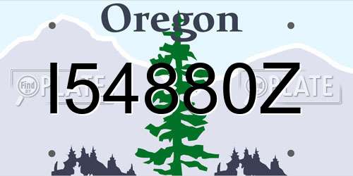 I54880Z Oregon License Plate