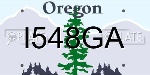 I548GA Oregon License Plate