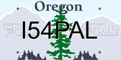 I54PAL Oregon License Plate