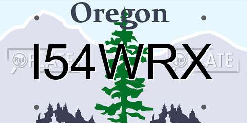 I54WRX Oregon License Plate