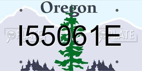 I55061E Oregon License Plate