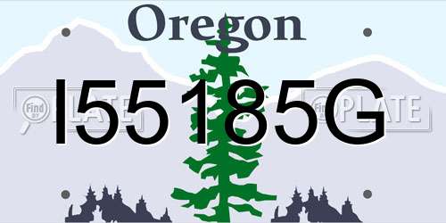 I55185G Oregon License Plate