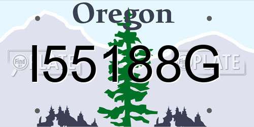 I55188G Oregon License Plate