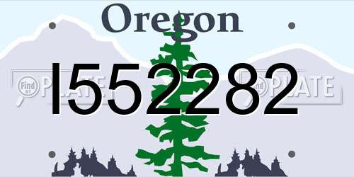 I552282 Oregon License Plate
