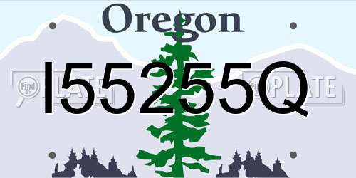 I55255Q Oregon License Plate