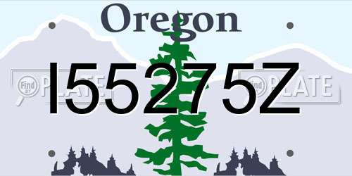 I55275Z Oregon License Plate