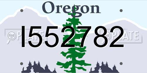 I552782 Oregon License Plate