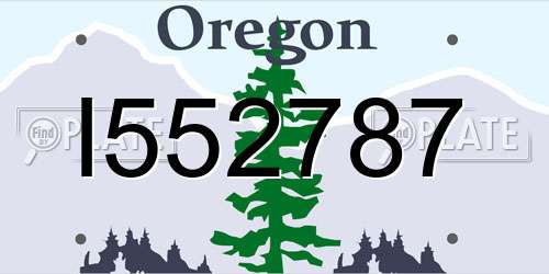 I552787 Oregon License Plate
